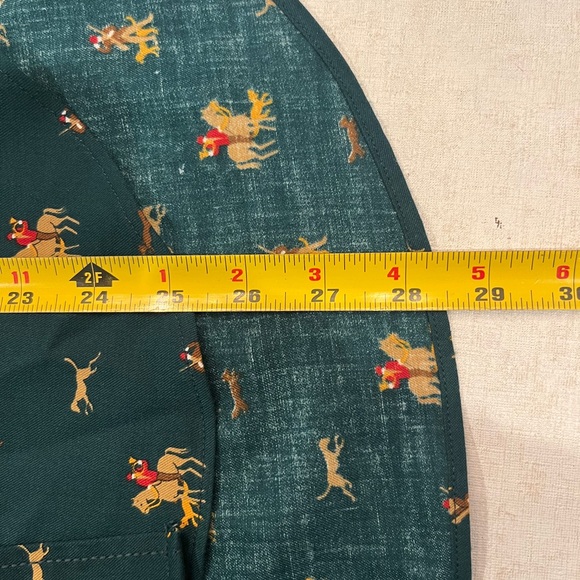 Vintage horse and hound equestrian Patterned green button down Shirt. Classic! - Picture 8 of 9